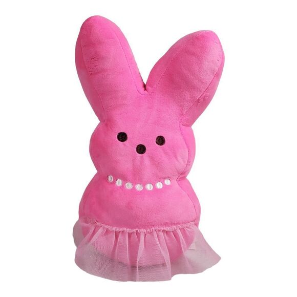 Peeps Ballet Bunny Plush Pink w/Tutu Necklace Easter Spring Stuffed Animal - Picture 3 of 9